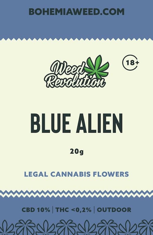 WEED REVOLUTION BLUE ALIEN OUTDOOR CBD 10% a THC 0,2% 20g 