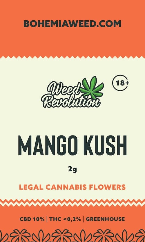 WEED REVOLUTION MANGO KUSH GREENHOUSE CBD 10% a THC 0,2% 2g 