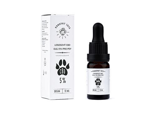 Konopný Táta Lososové CBD kvapky pre psov 5% 10ml