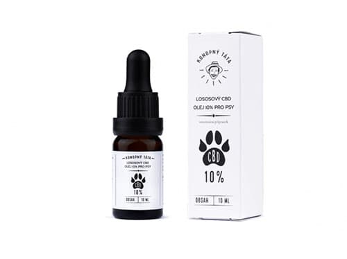 Konopný Táta Lososové CBD kvapky pre psov 10% 10ml