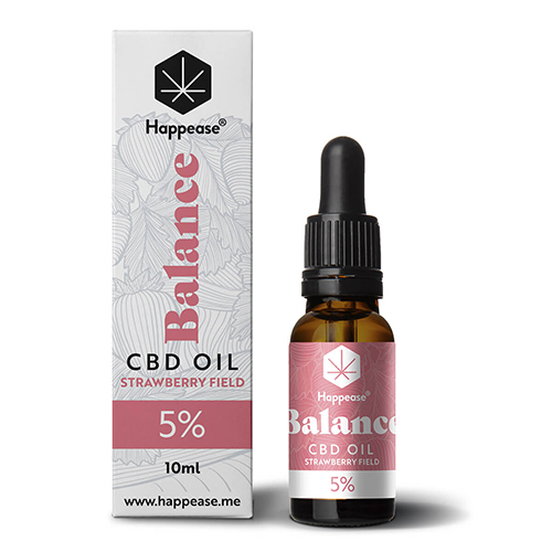 Happease Balance CBD Olej Strawberry Field 5% 500mg 10ml