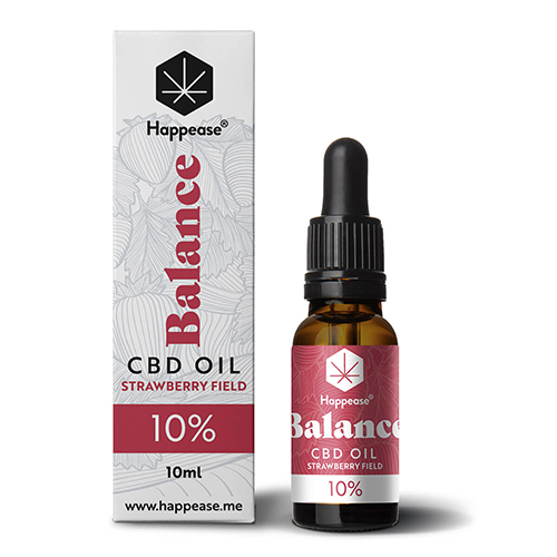 Happease Balance CBD Olej Strawberry Field 10% 1000mg 10ml