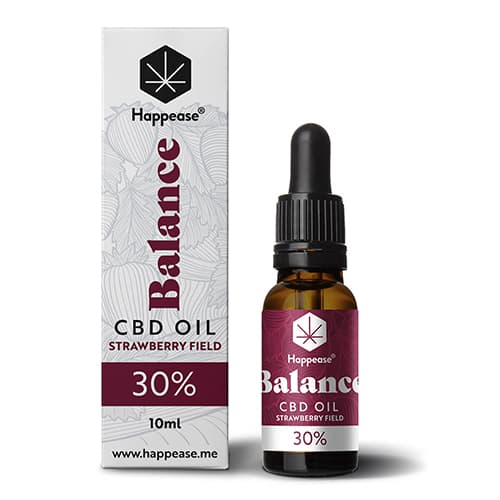 Happease Balance CBD Olej Strawberry Field 30% 3000mg 10ml