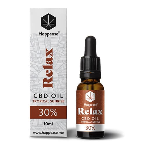 Happease Relax CBD Olej Tropical Sunrise 30% 3000mg 10ml