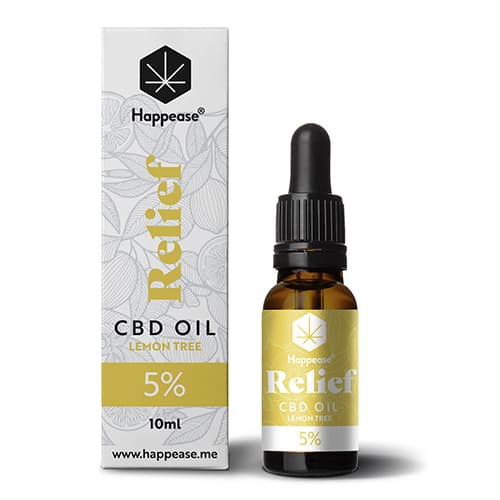 Happease Relief CBD Olej Lemon Tree 5% 500mg 10ml